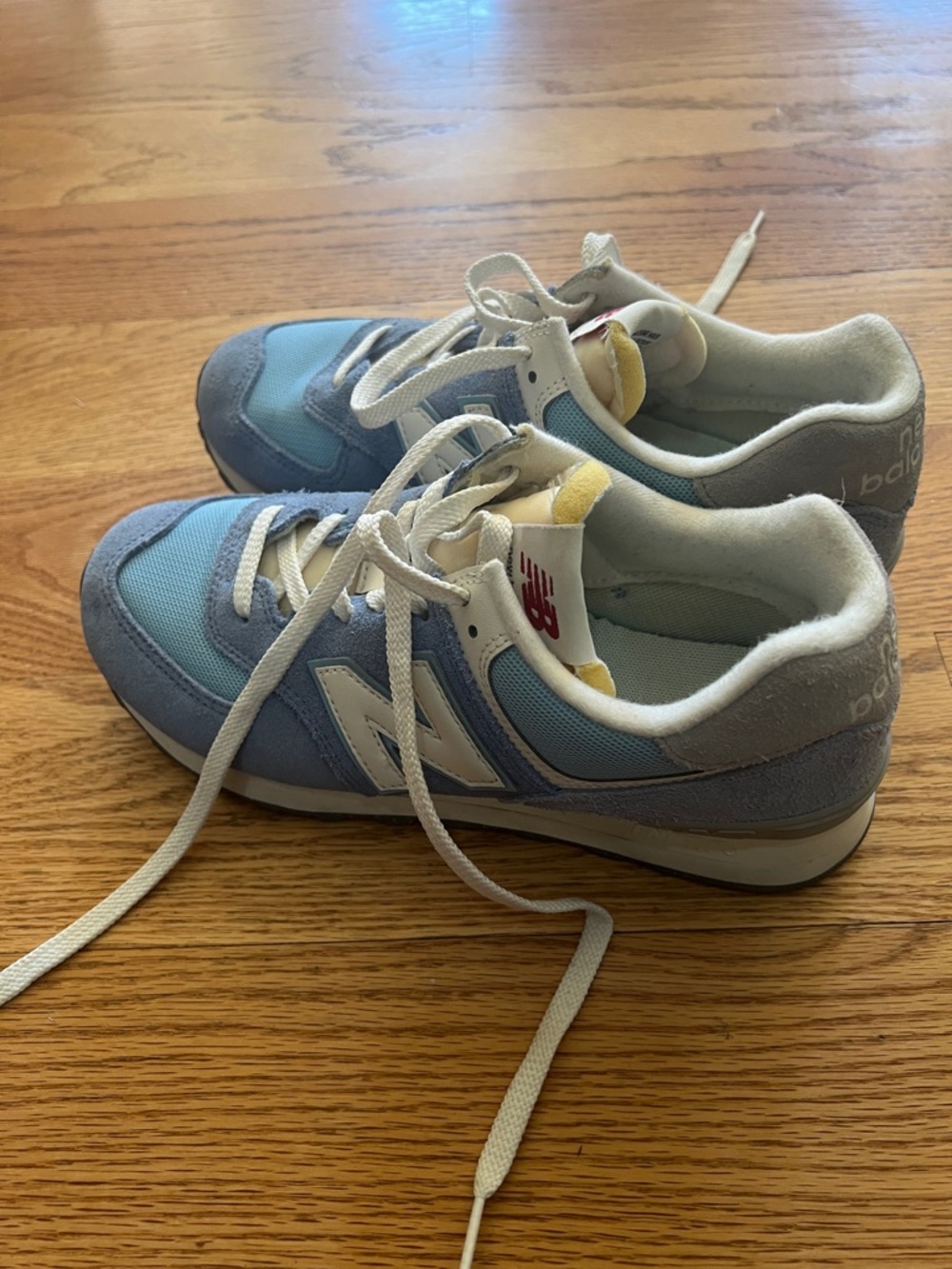 New Balance Light Blue and White Women's Sneakers